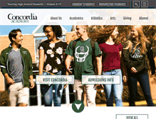 Tablet Screenshot of concordiaacademy.com